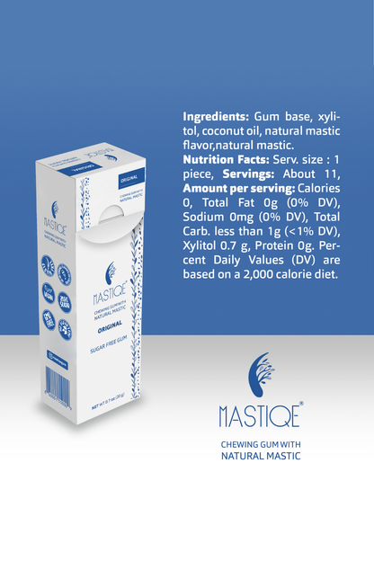 Mastiqe Sugar-Free Gum with Natural Mastic Original (12-Pack)