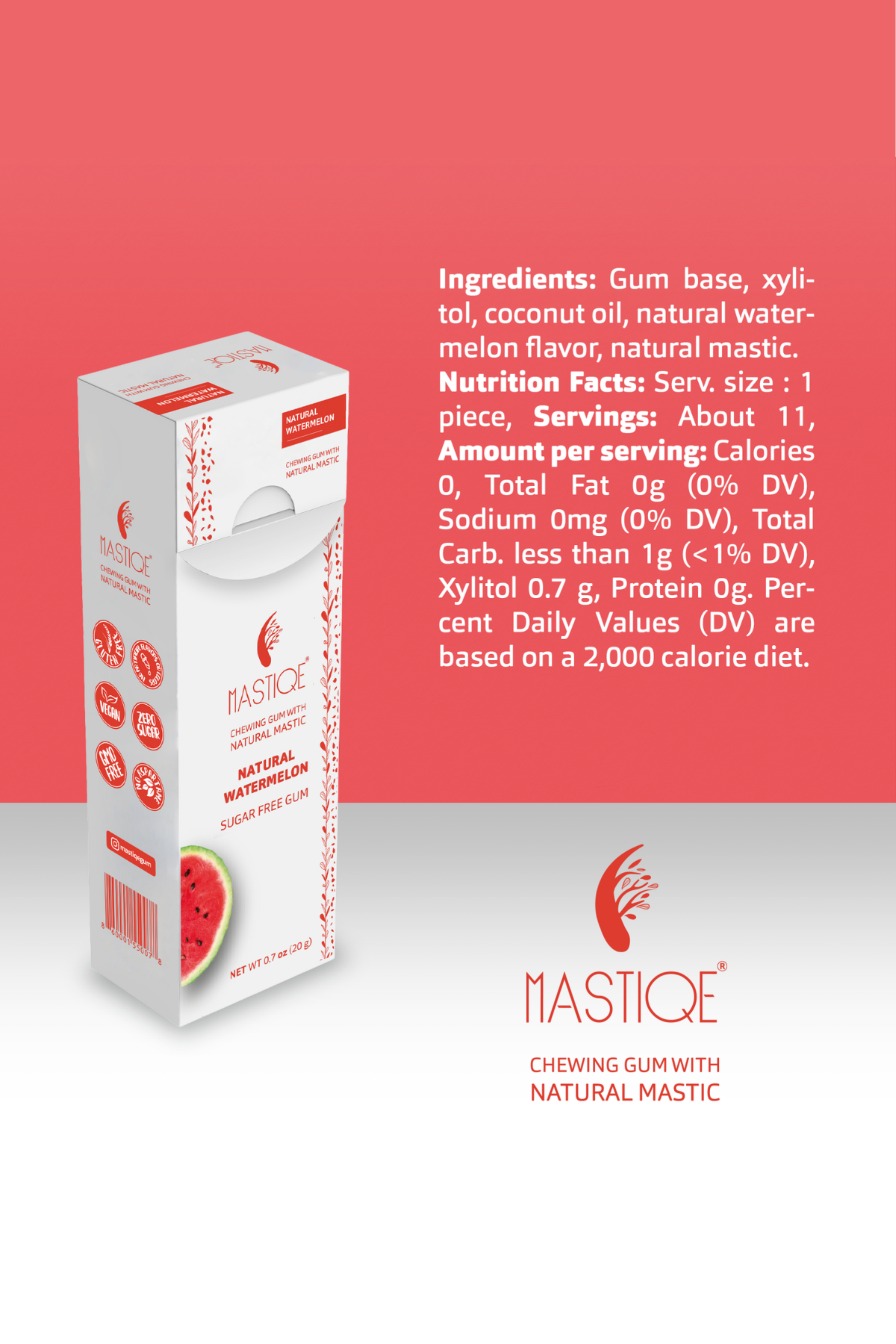 Mastiqe Sugar-Free Gum with Natural Mastic Variety Pack (12-Pack)