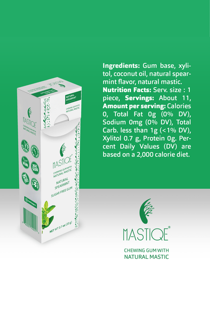 Mastiqe Sugar-Free Gum with Natural Mastic Spearmint (12-Pack)