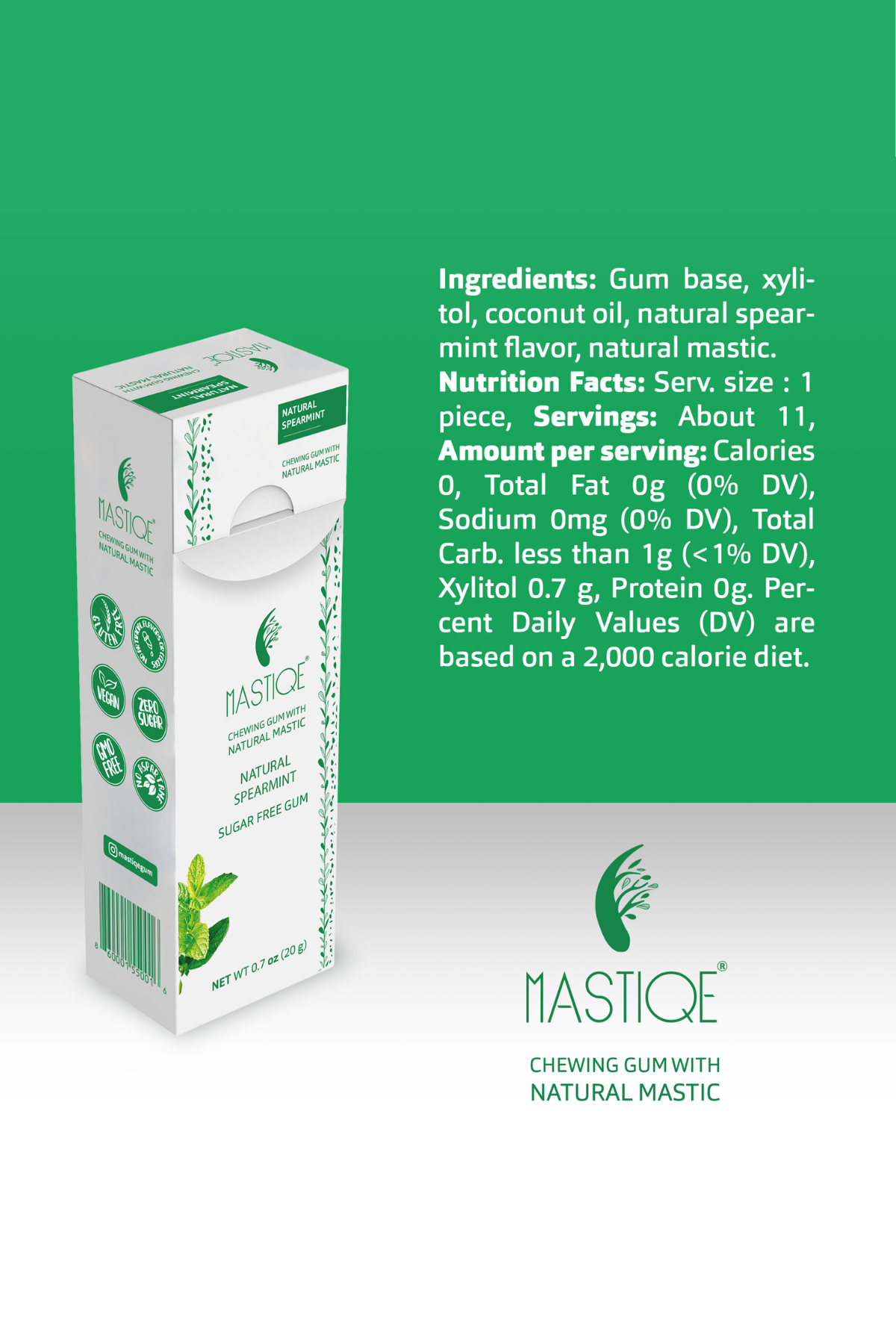 Mastiqe Sugar-Free Gum with Natural Mastic Variety Pack (12-Pack)