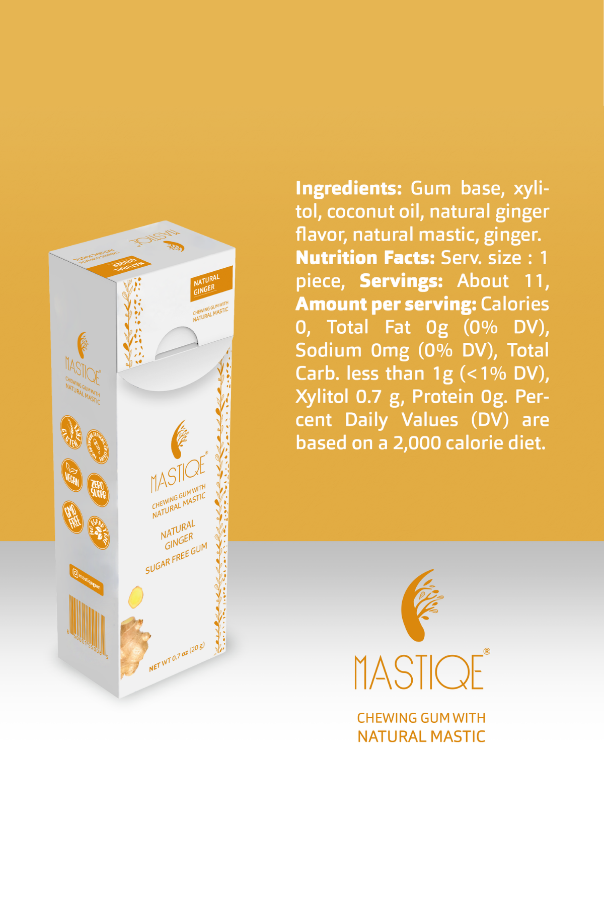 Mastiqe Sugar-Free Gum with Natural Mastic Variety Pack (12-Pack)