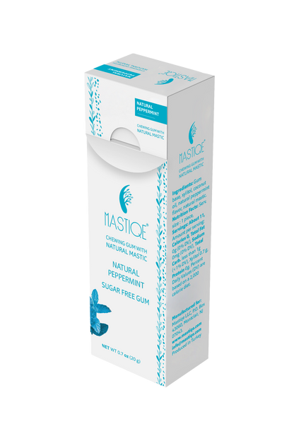 Mastiqe Sugar-Free Gum with Natural Mastic Peppermint (12-Pack)