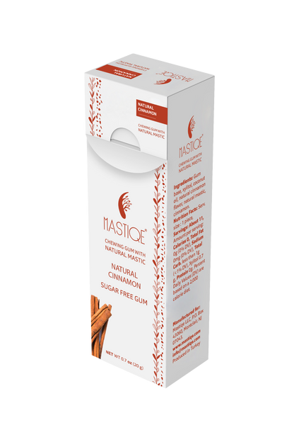 Mastiqe Sugar-Free Gum with Natural Mastic Cinnamon (12-Pack)