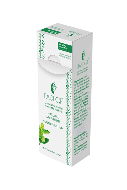 Mastiqe Sugar-Free Gum with Natural Mastic Spearmint (12-Pack)