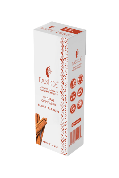 Mastiqe Sugar-Free Gum with Natural Mastic Cinnamon (12-Pack)