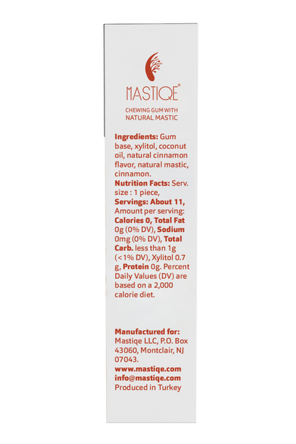 Mastiqe Sugar-Free Gum with Natural Mastic Cinnamon (12-Pack)