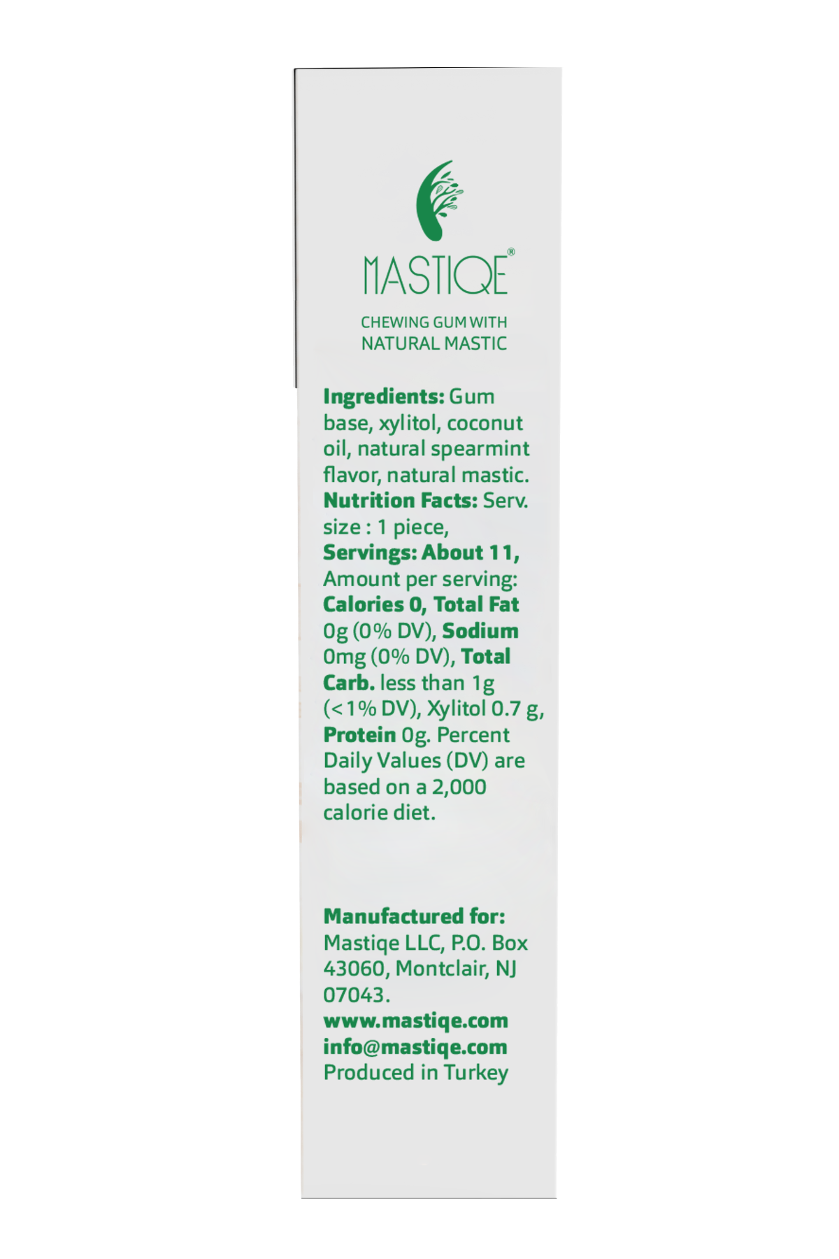 Mastiqe Sugar-Free Gum with Natural Mastic Spearmint (12-Pack)