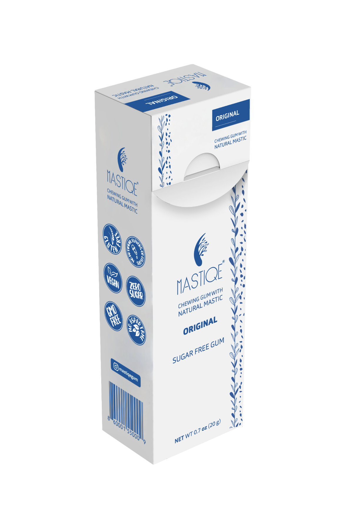 Mastiqe Sugar-Free Gum with Natural Mastic Original (12-Pack)