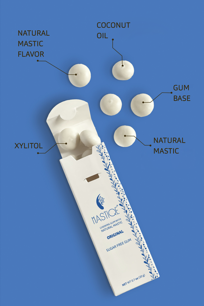 Mastiqe Sugar-Free Gum with Natural Mastic Original (12-Pack)