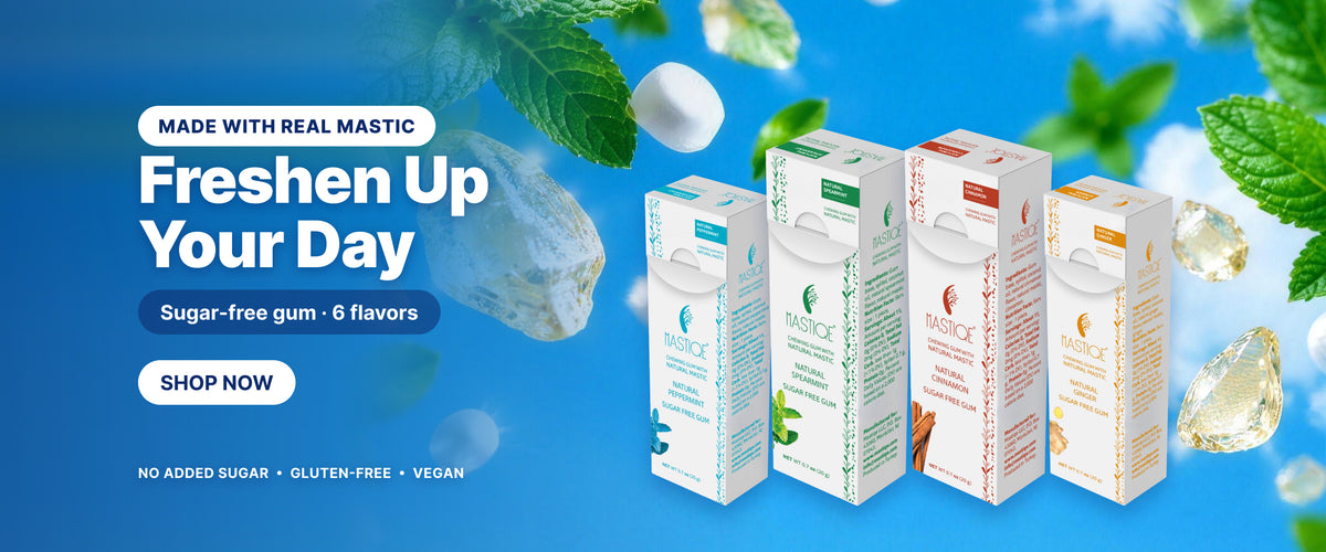 Mastiqe sugar-free gum made with real mastic