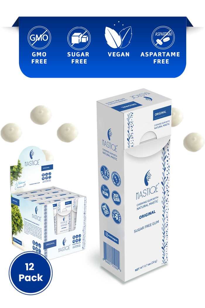 Mastiqe Sugar-Free Gum with Natural Mastic Original (12-Pack)