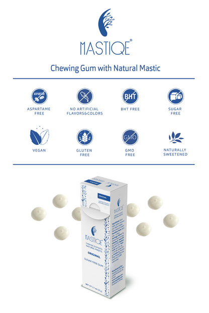 Mastiqe Sugar-Free Gum with Natural Mastic Original (12-Pack)